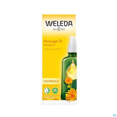 Sie sehen eine Packung Massage Oel -weleda Calendula Neu 100ml, Produktbild: 02 Massage Oel -weleda Calendula Neu 100ml, A-Nr.: 4583599 - 02