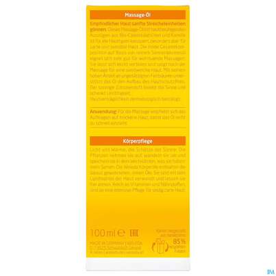 Sie sehen eine Packung Massage Oel -weleda Calendula Neu 100ml, Produktbild: 05 Massage Oel -weleda Calendula Neu 100ml, A-Nr.: 4583599 - 05