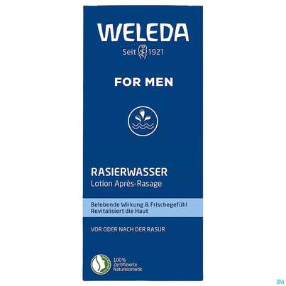 Sie sehen eine Packung Rasiercreme,-seife,-wasser Weleda Rasierwasser 100ml, Produktbild: 03 Rasiercreme,-seife,-wasser Weleda Rasierwasser 100ml, A-Nr.: 0639831 - 03