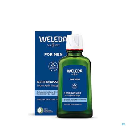 Sie sehen eine Packung Rasiercreme,-seife,-wasser Weleda Rasierwasser 100ml, Produktbild: 09 Rasiercreme,-seife,-wasser Weleda Rasierwasser 100ml, A-Nr.: 0639831 - 09