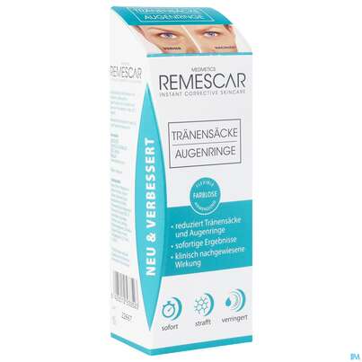Sie sehen eine Packung Remescar Creme Traenensaecke +augenringe 8ml, Produktbild: 04 Remescar Creme Traenensaecke +augenringe 8ml, A-Nr.: 4554936 - 04