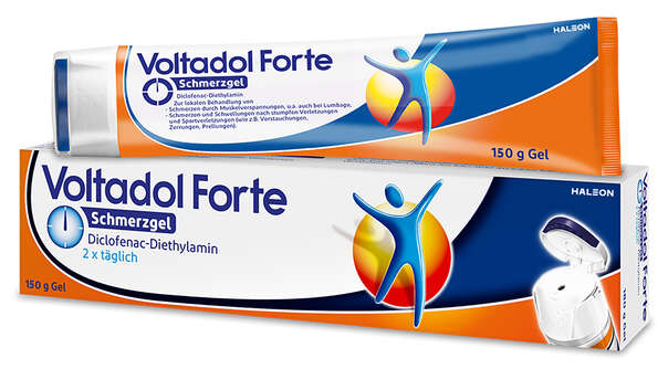 Sie sehen eine Packung Voltadol Forte Schmerzgel 150g, Produktbild: 01 Voltadol Forte Schmerzgel 150g, A-Nr.: 4208364 - 01