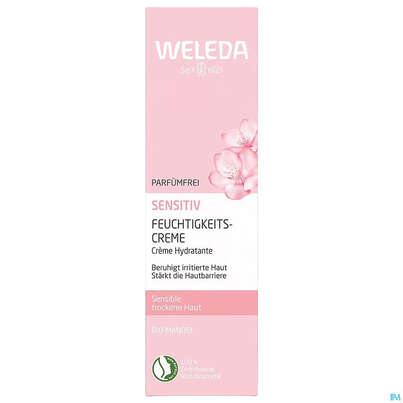 Sie sehen eine Packung Weleda Feuchtigkeitscreme Mandel Sensitiv 30ml, Produktbild: 02 Weleda Feuchtigkeitscreme Mandel Sensitiv 30ml, A-Nr.: 5848284 - 02