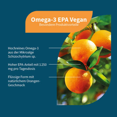 Sie sehen eine Packung NatuGena Omega-3 EPA Vegan, Produktbild: 02 NatuGena Omega-3 EPA Vegan, A-Nr.: 6110385 - 02