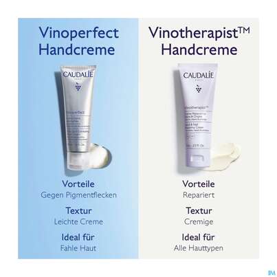 Sie sehen eine Packung Caudalie Vinoperfect Handcreme/gegen Pigmentstoerung Neu 50ml, Produktbild: 03 Caudalie Vinoperfect Handcreme/gegen Pigmentstoerung Neu 50ml, A-Nr.: 5970312 - 03