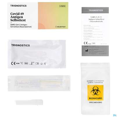 Diagnostika U.zubehoer Covid/-19/antigen/selbst- Test Trignostics 15min Nasenabstr.ce Laienzul5 Tes 1pk, A-Nr.: 5833124 - 07