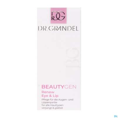Sie sehen eine Packung Dr.grandel Beauty Gen Renew Eye +lip 40759 15ml, Produktbild: 02 Dr.grandel Beauty Gen Renew Eye +lip 40759 15ml, A-Nr.: 5894953 - 02
