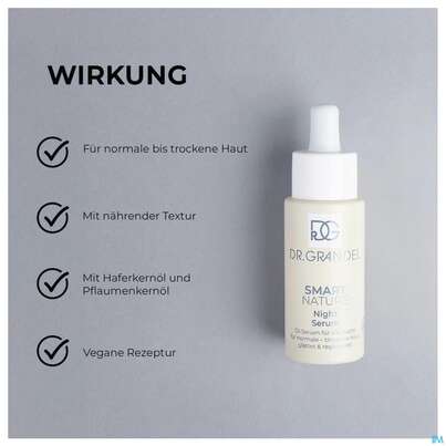Sie sehen eine Packung Dr.grandel Smart Nature Night Serum Nr 41 30ml, Produktbild: 08 Dr.grandel Smart Nature Night Serum Nr 41 30ml, A-Nr.: 5920538 - 08