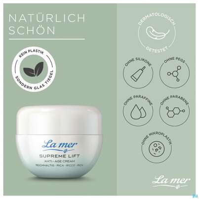 La Mer Ohne Parfum Supreme Natural Lift Antiage Creme Reichh. 50ml, A-Nr.: 4917439 - 04