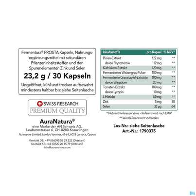Pharmatura Kapseln Fermentura Prosta Vegan 30st, A-Nr.: 5934701 - 03