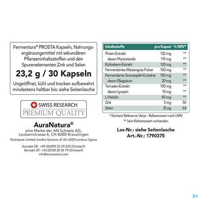 Pharmatura Kapseln Fermentura Prosta Vegan 30st, A-Nr.: 5934701 - 04