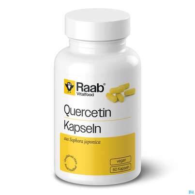 Sie sehen eine Packung Quercetin Kapseln Raab 60st, Produktbild: 01 Quercetin Kapseln Raab 60st, A-Nr.: 5870906 - 01