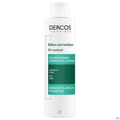 Sie sehen eine Packung Shampoon Vichy Dercos Talgregulierend 200ml, Produktbild: 02 Shampoon Vichy Dercos Talgregulierend 200ml, A-Nr.: 1855376 - 02