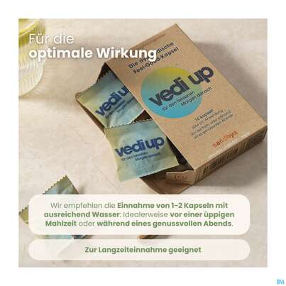 Sie sehen eine Packung Vedi Up Feel Good Kapseln 10st, Produktbild: 03 Vedi Up Feel Good Kapseln 10st, A-Nr.: 5826265 - 03