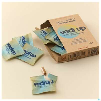 Sie sehen eine Packung Vedi Up Feel Good Kapseln 10st, Produktbild: 05 Vedi Up Feel Good Kapseln 10st, A-Nr.: 5826265 - 05