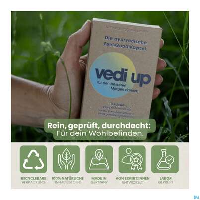 Sie sehen eine Packung Vedi Up Feel Good Kapseln 10st, Produktbild: 07 Vedi Up Feel Good Kapseln 10st, A-Nr.: 5826265 - 07