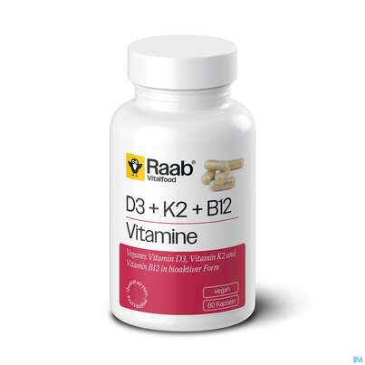Vitamin D3+k2+b12 Kapseln Raab 60st, A-Nr.: 5871811 - 01