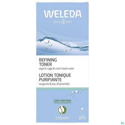 Sie sehen eine Packung Weleda Refining Hydra Toner 150ml, Produktbild: 02 Weleda Refining Hydra Toner 150ml, A-Nr.: 5902492 - 02