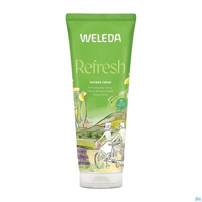 Sie sehen eine Packung Weleda Refresh Shower Cream Citrus 200ml, Produktbild: 01 Weleda Refresh Shower Cream Citrus 200ml, A-Nr.: 5909620 - 01