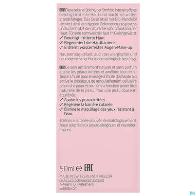 Weleda Sensitiv Gesichtsoel Mandel Multi-effect 50ml, A-Nr.: 5848404 - 03