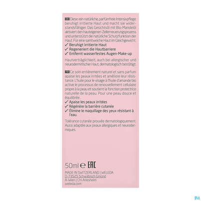 Weleda Sensitiv Gesichtsoel Mandel Multi-effect 50ml, A-Nr.: 5848404 - 04