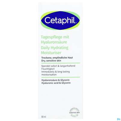 Sie sehen eine Packung Cetaphil Tagespflege +hyaluronsaeure 88ml, Produktbild: 02 Cetaphil Tagespflege +hyaluronsaeure 88ml, A-Nr.: 4839337 - 02