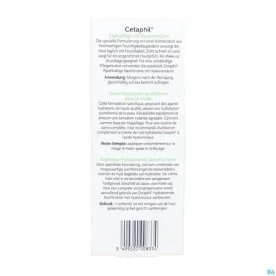 Sie sehen eine Packung Cetaphil Tagespflege +hyaluronsaeure 88ml, Produktbild: 06 Cetaphil Tagespflege +hyaluronsaeure 88ml, A-Nr.: 4839337 - 06
