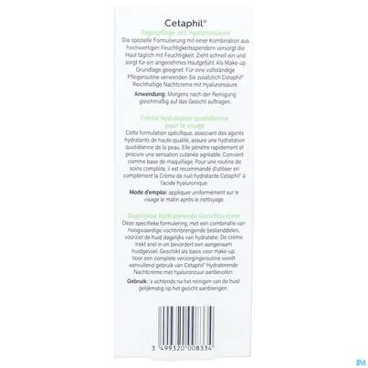 Sie sehen eine Packung Cetaphil Tagespflege +hyaluronsaeure 88ml, Produktbild: 07 Cetaphil Tagespflege +hyaluronsaeure 88ml, A-Nr.: 4839337 - 07