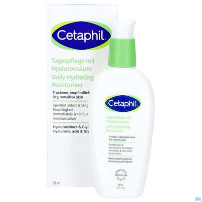 Sie sehen eine Packung Cetaphil Tagespflege +hyaluronsaeure 88ml, Produktbild: 15 Cetaphil Tagespflege +hyaluronsaeure 88ml, A-Nr.: 4839337 - 15