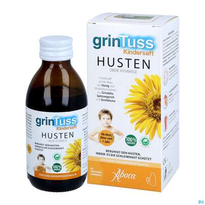 Sie sehen eine Packung Hustensaft Aboca Grintuss Kinder Ab 1jahr 210g, Produktbild: 04 Hustensaft Aboca Grintuss Kinder Ab 1jahr 210g, A-Nr.: 5617001 - 04