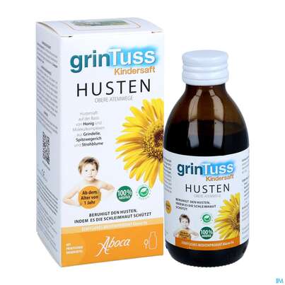 Sie sehen eine Packung Hustensaft Aboca Grintuss Kinder Ab 1jahr 210g, Produktbild: 05 Hustensaft Aboca Grintuss Kinder Ab 1jahr 210g, A-Nr.: 5617001 - 05
