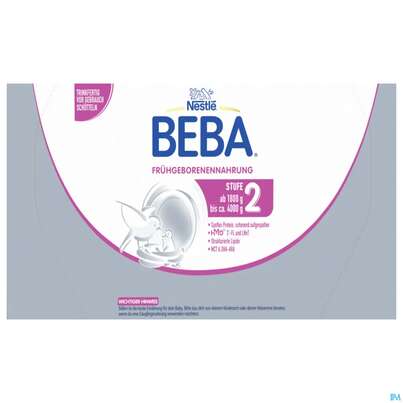 Sie sehen eine Packung Beba Fruehgeborenennahrung Stufe 2 Fluessig 12610983 90ml 32st, Produktbild: 01 Beba Fruehgeborenennahrung Stufe 2 Fluessig 12610983 90ml 32st, A-Nr.: 3939309 - 01