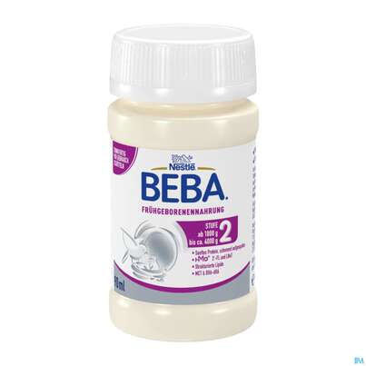 Sie sehen eine Packung Beba Fruehgeborenennahrung Stufe 2 Fluessig 12610983 90ml 32st, Produktbild: 09 Beba Fruehgeborenennahrung Stufe 2 Fluessig 12610983 90ml 32st, A-Nr.: 3939309 - 09