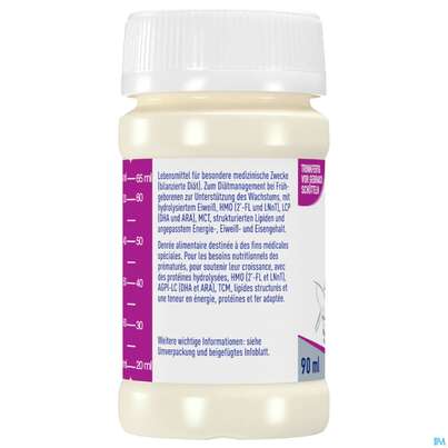 Sie sehen eine Packung Beba Fruehgeborenennahrung Stufe 2 Fluessig 12610983 90ml 32st, Produktbild: 04 Beba Fruehgeborenennahrung Stufe 2 Fluessig 12610983 90ml 32st, A-Nr.: 3939309 - 04