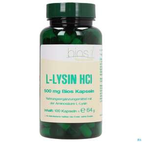 Bios l-lysin Hcl 500mg 100 Kapseln, A-Nr.: 3892157 - 01