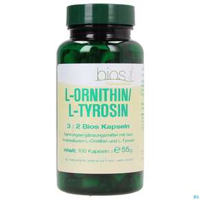 Bios l-ornithin/l-tyrosin 4:3:4 100 Kapseln, A-Nr.: 3892223 - 01
