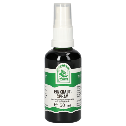 Sie sehen eine Packung LEINKRAUT SPRAY 50ML, Produktbild: 01 LEINKRAUT SPRAY 50ML, A-Nr.: 4444389 - 01