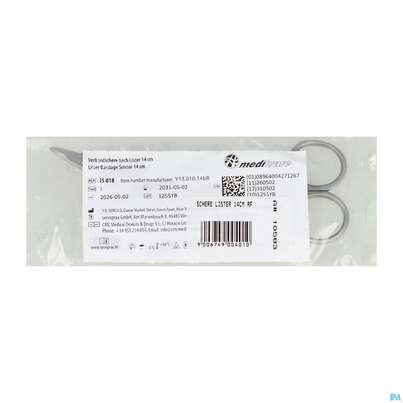 Scheren Verband Bstaendig 14cm Lister 1st, A-Nr.: 2947896 - 02