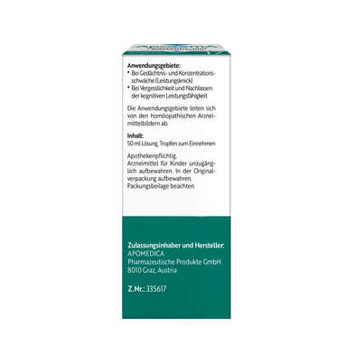 Apozema® Nr. 17 Gedächtnis- und Konzentrations-Tropfen, A-Nr.: 0987845 - 06