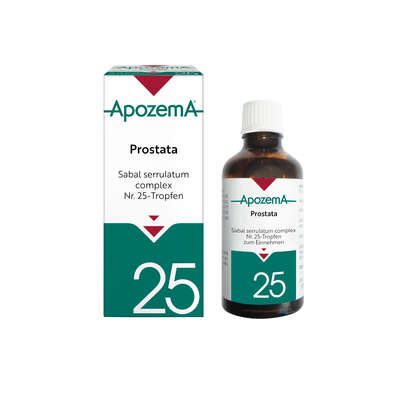 Sie sehen eine Packung Apozema® Nr. 25 Prostata-Tropfen, Produktbild: 01 Apozema® Nr. 25 Prostata-Tropfen, A-Nr.: 0987727 - 01