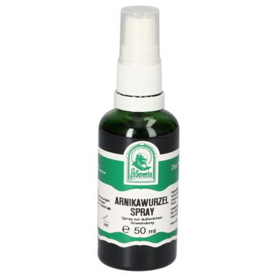 Sie sehen eine Packung ARNIKAWURZEL SPRAY 50 ML, Produktbild: 01 ARNIKAWURZEL SPRAY 50 ML, A-Nr.: 5902109 - 01