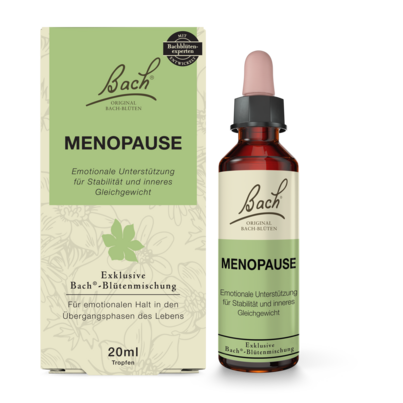 Sie sehen eine Packung Bach®- Blütenmischung MENOPAUSE, Produktbild: 01 Bach®- Blütenmischung MENOPAUSE, A-Nr.: 6146762 - 01
