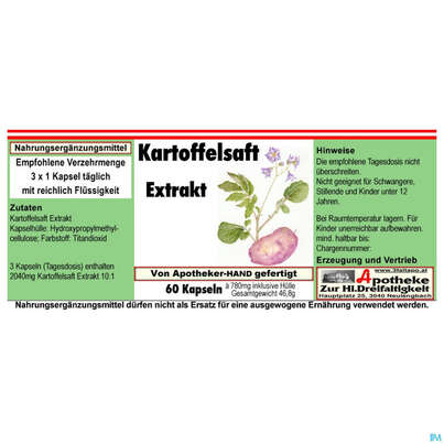 Kartoffelsaft Extrakt Kapseln 60st, A-Nr.: 4313196 - 03