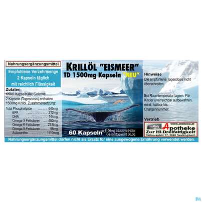 Krill Oel Kapseln 1500mg Eismeer 60st, A-Nr.: 5405121 - 03
