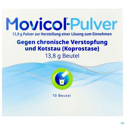 Sie sehen eine Packung Movicol Pulver Stick 10st, Produktbild: 01 Movicol Pulver Stick 10st, A-Nr.: 5525753 - 01