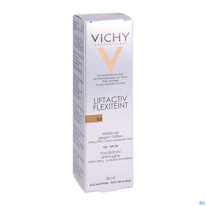 Sie sehen eine Packung Vichy Liftactiv/flexiteint Make Up Teint Nr 55 Bron 30ml, Produktbild: 09 Vichy Liftactiv/flexiteint Make Up Teint Nr 55 Bron 30ml, A-Nr.: 3392325 - 09