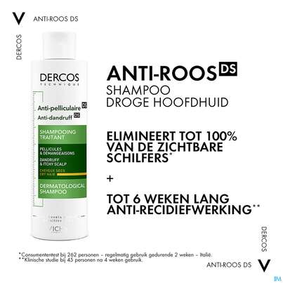 Sie sehen eine Packung Shampoon Vichy/dercos Anti-schuppen Pflege Trockenes Haar Neu 200ml, Produktbild: 26 Shampoon Vichy/dercos Anti-schuppen Pflege Trockenes Haar Neu 200ml, A-Nr.: 4357414 - 26