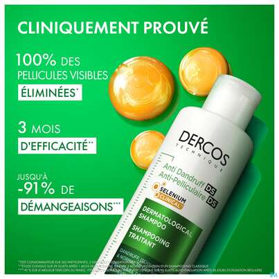 Sie sehen eine Packung Shampoon Vichy/dercos Anti-schuppen Pflege Fettiges Haar 200ml, Produktbild: 10 Shampoon Vichy/dercos Anti-schuppen Pflege Fettiges Haar 200ml, A-Nr.: 4357383 - 10