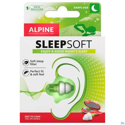 Sie sehen eine Packung Ohrenschutz Alpine Hearing Protection Sleepsoft 2st, Produktbild: 02 Ohrenschutz Alpine Hearing Protection Sleepsoft 2st, A-Nr.: 3796241 - 02