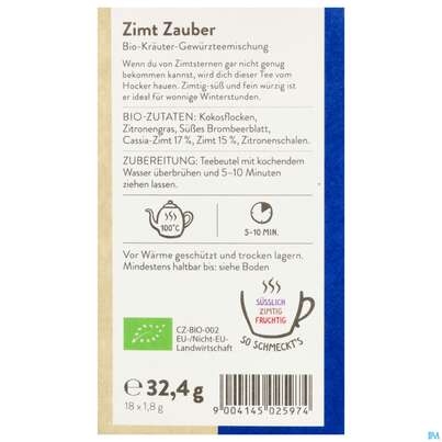 Sonnentor Tee/bio Zimt Zauber Doppelkammerbtl 02597 18st, A-Nr.: 5056181 - 07